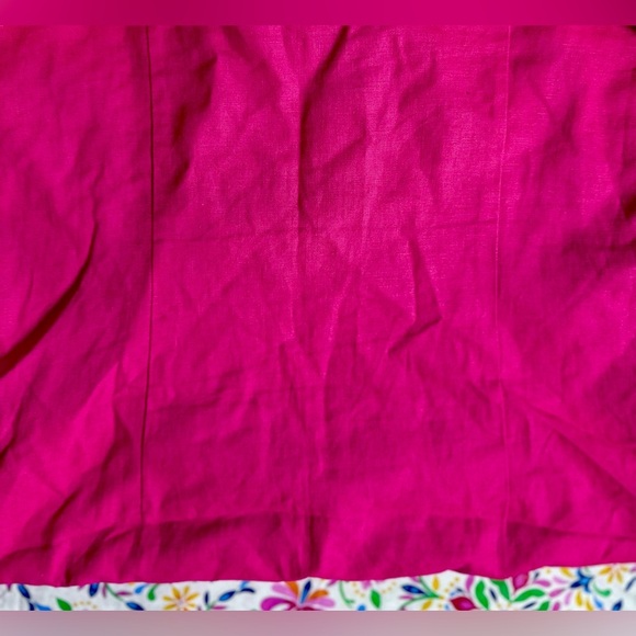 Ann Taylor Loft Linen Cotton slip dress pink ruffle spaghetti strap size 10 pink - Picture 13 of 16